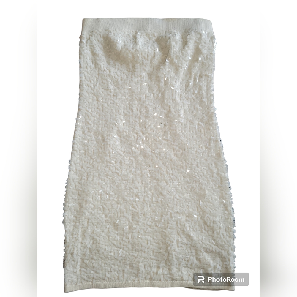 Sequins Ruffled tube dress